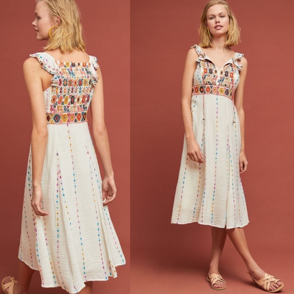 Anthropologie Dresses & Skirts - NWT ANTHROPOLOGIE  Llama Embroidered Ruffled Dress